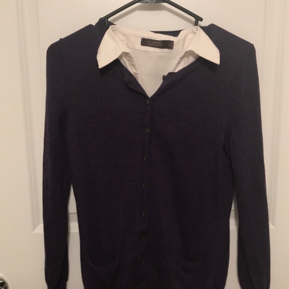 Banana Republic Purple Sweater Extra Fine Merino S - Picture 3 of 5